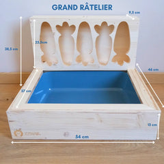 ratelier litiere lapin belier