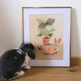 affiche avec lapin décoration