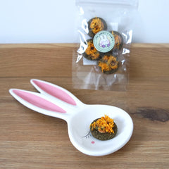 Biscuit lapin aux fleurs