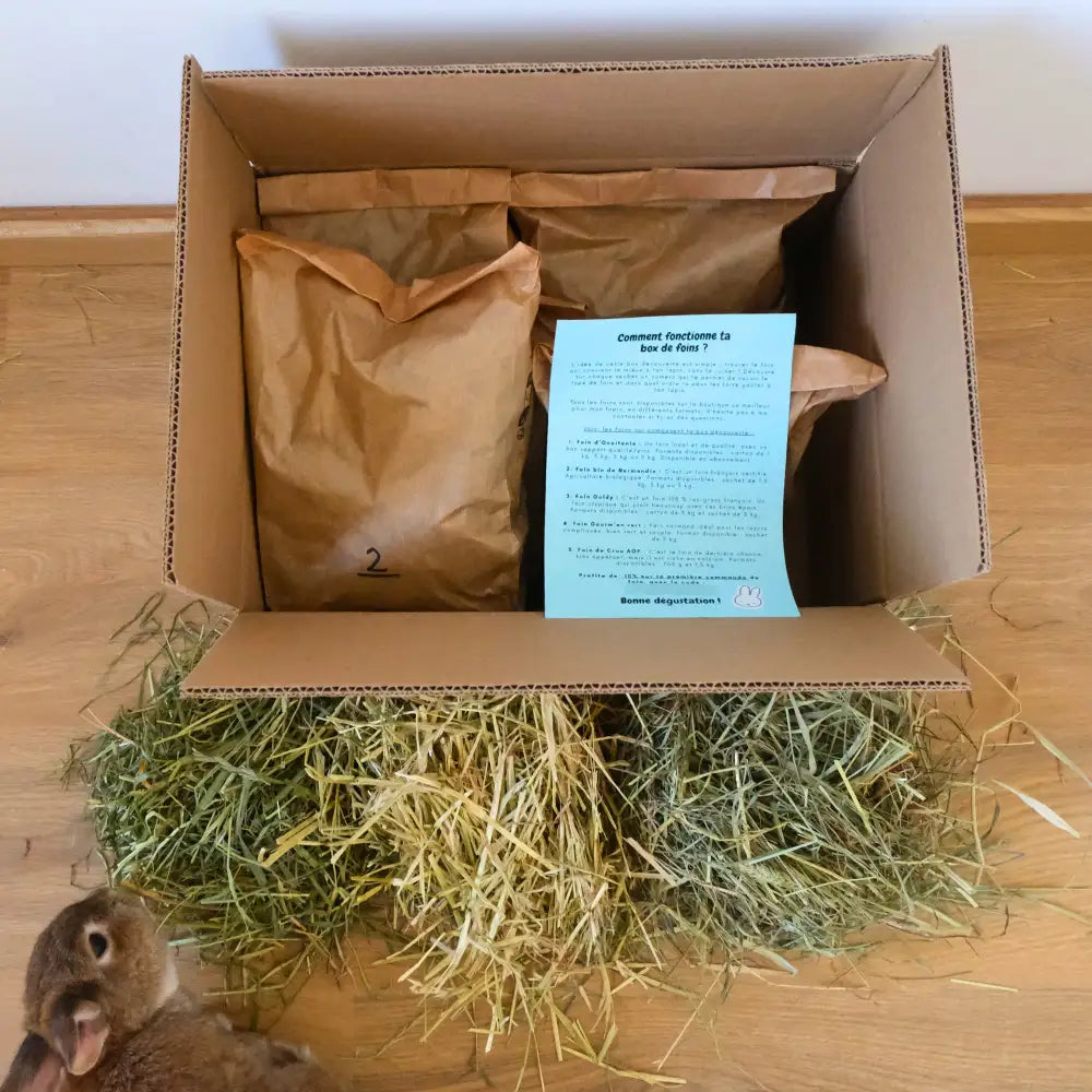 box foin pour lapin compliqué