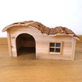 cabane pour lapin avec toit en vague