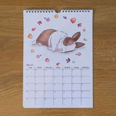 calendrier 2027 avec lapin