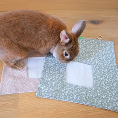 Sac à foin lapin artisanal