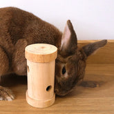 rouleau en bois pour lapin
