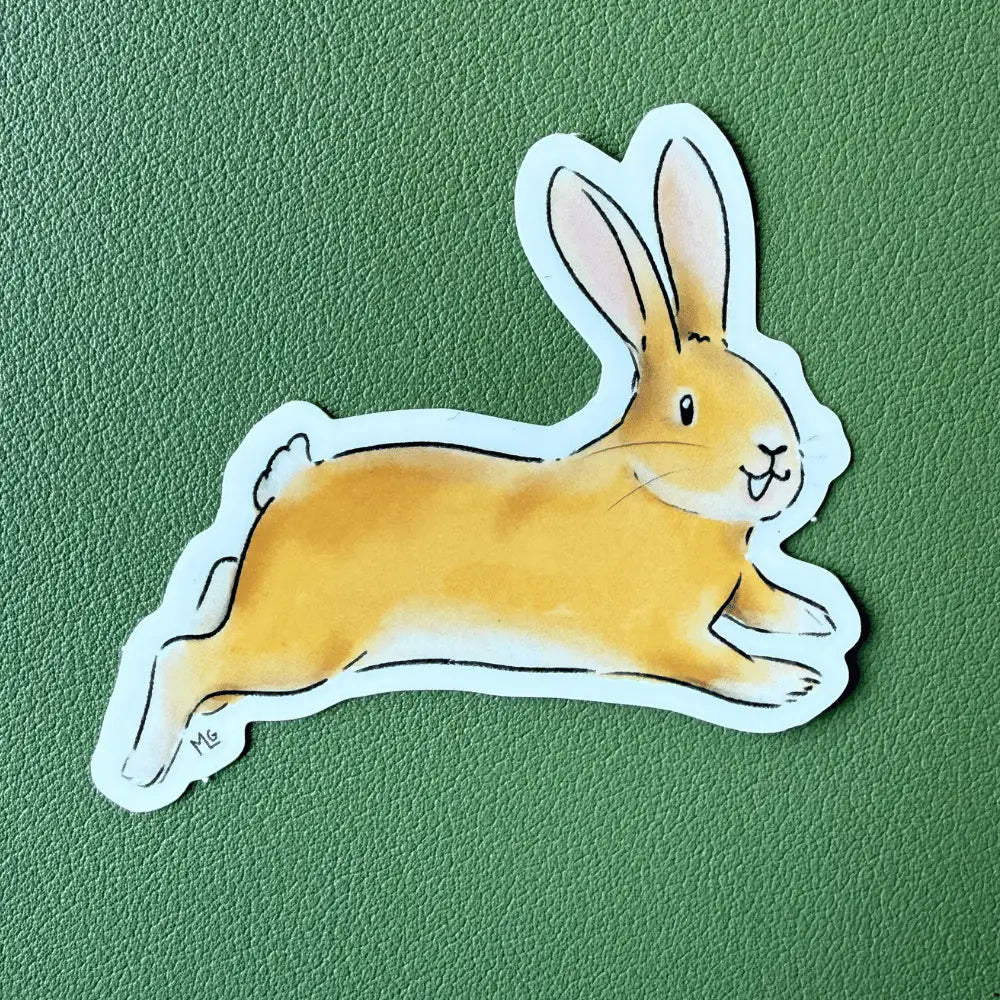 Autocollant lapin fauve
