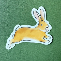 Autocollant lapin fauve