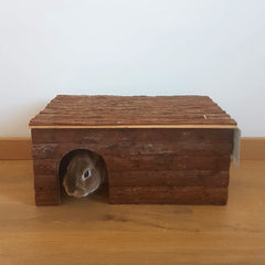 Maison bois pour lapin nain