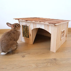 grand abris pour lapin en bois