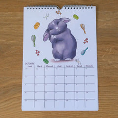 illustration calendrier lapin 