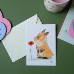 carte lapin mignon