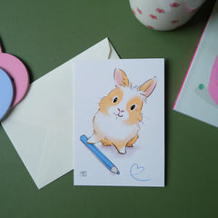 carte lapin illustration 