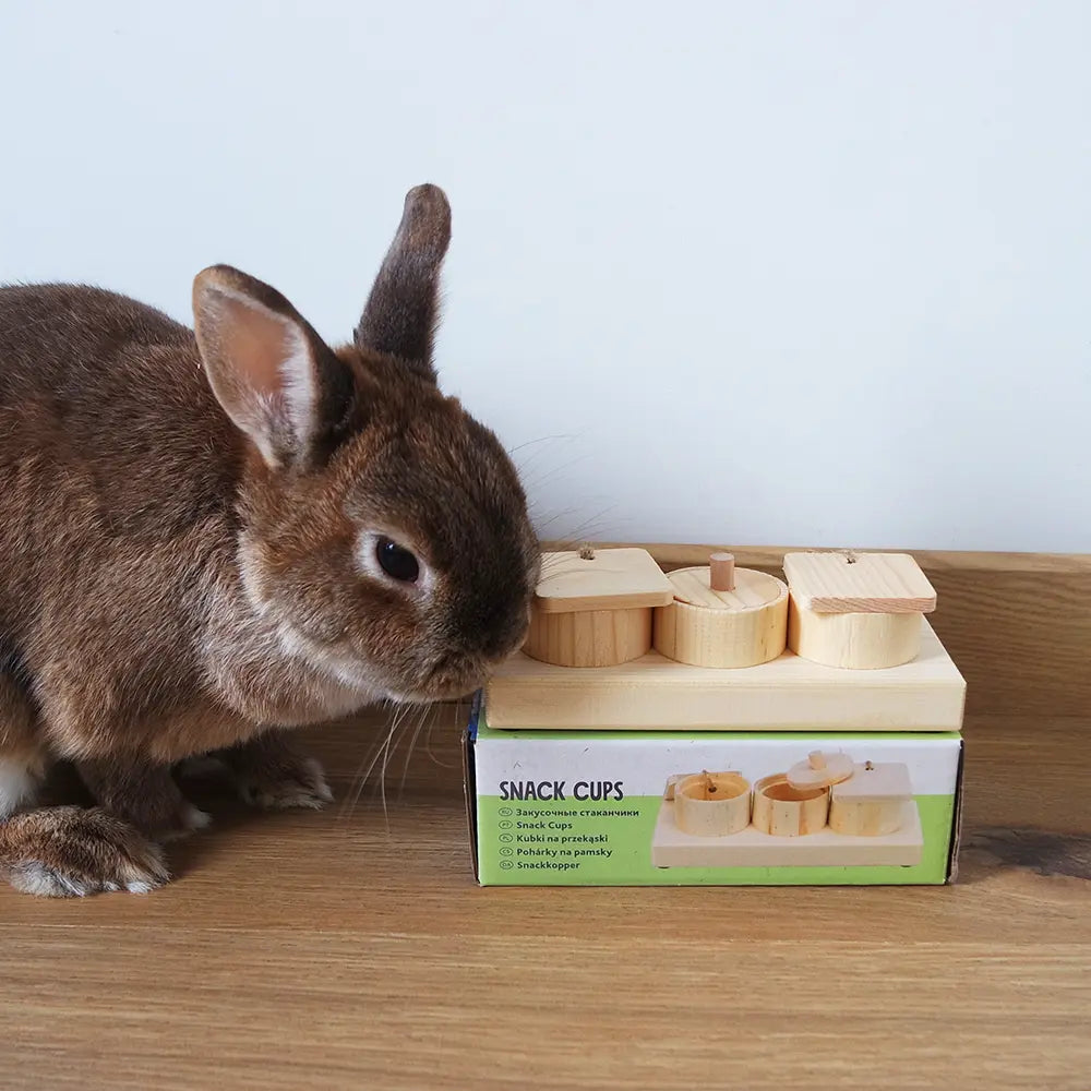 jeu pour lapin en bois