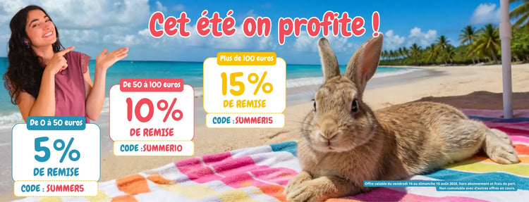 promo d'été -15% le meilleur pour mon lapin