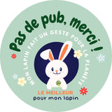 Sticker stop pub lapinou